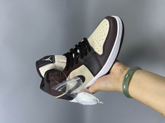 Air Jordan 1 Black Brown Beige Men's Women's Basketball Shoes-116